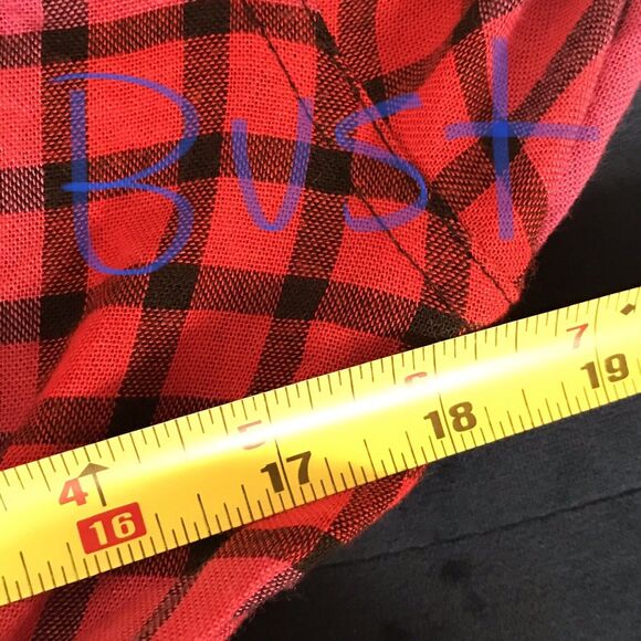 We The Free People Pink Plaid Frayed Cropped Long Sleeve Top Shirt - XS - Picture 5 of 9